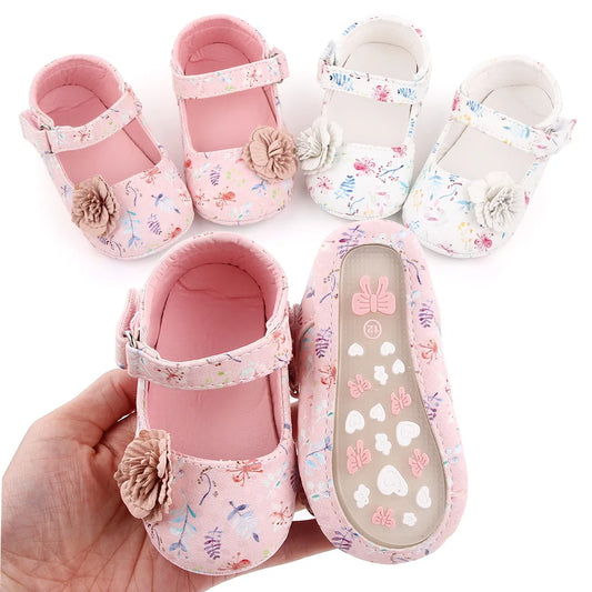 Baby Girl Shoes Mary Jane FlowerAnti-slip for 0-12M Baby